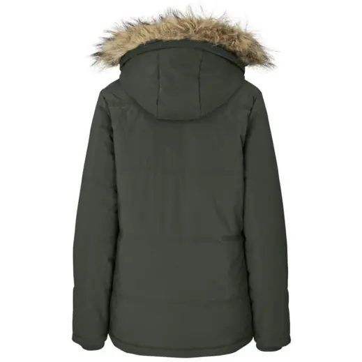 Ladies Cederberg Parka Jacket Olive Back